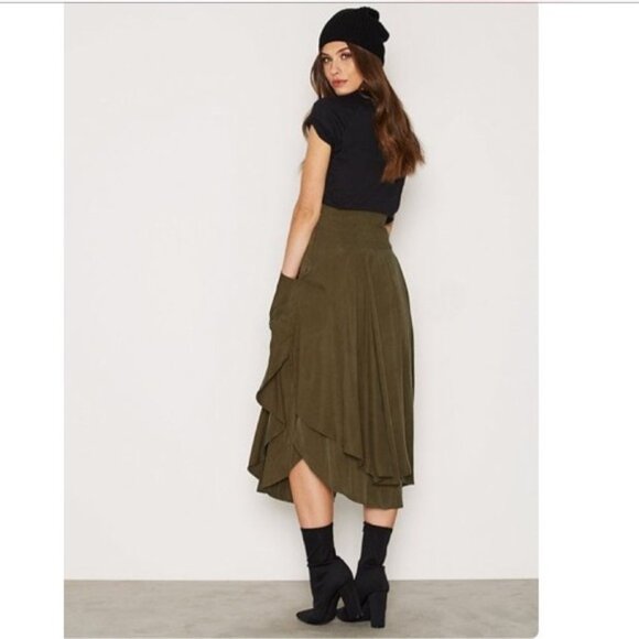 NWOT Free People - Free Falling Military Skirt (Deep Olive, Size 8) - Picture 3 of 6